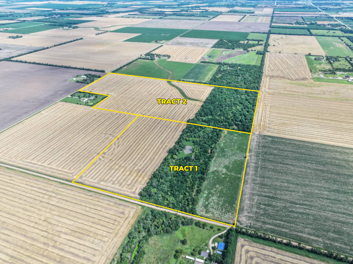 Harvey County Land Auction Tuesday: 113.9 Acres Selling in 2 Tracts South of Newton, Kansas