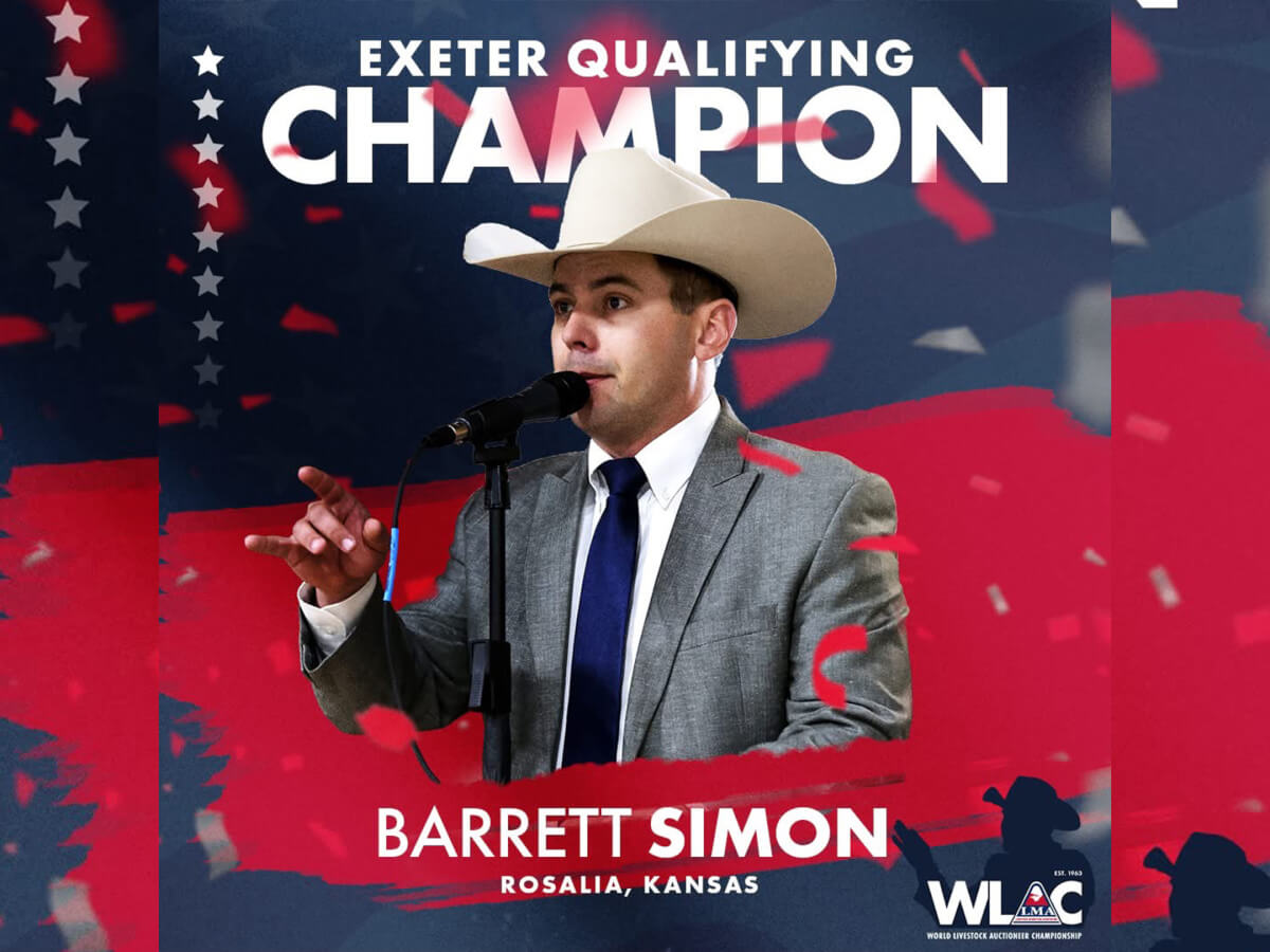 Sundgren Realty's Barrett Simon Earns Champion Title at Four State Stockyards WLAC Qualifying Event